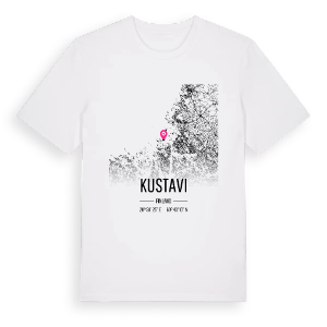 Kustavi karta t-shirt – ekologisk bomull t-shirt från Pinshirt