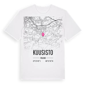 Kuusisto karta t-shirt – ekologisk bomull t-shirt från Pinshirt