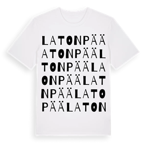 Latonpää ordlek t-shirt – ekologisk bomull t-shirt från Pinshirt