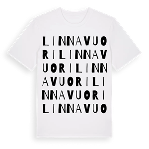 Linnavuori ordlek t-shirt – ekologisk bomull t-shirt från Pinshirt