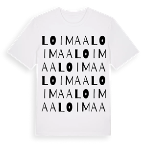 Loimaa ordlek t-shirt – ekologisk bomull t-shirt från Pinshirt