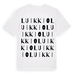 Luikkio ordlek t-shirt – ekologisk bomull t-shirt från Pinshirt
