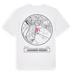 Lukkarinmäki-Mököinen t-shirt – ekologisk bomull t-shirt från Pinshirt
