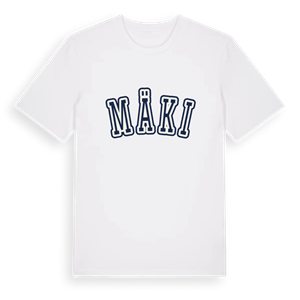 Mäki college t-shirt – ekologisk bomull t-shirt från Pinshirt