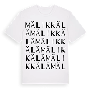Mälikkälä ordlek t-shirt – ekologisk bomull t-shirt från Pinshirt