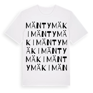 Mäntymäki ordlek t-shirt – ekologisk bomull t-shirt från Pinshirt