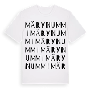 Märynummi ordlek t-shirt – ekologisk bomull t-shirt från Pinshirt