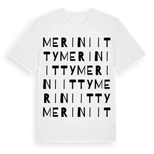 Meriniitty ordlek t-shirt – ekologisk bomull t-shirt från Pinshirt
