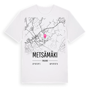 Metsämäki karta t-shirt – ekologisk bomull t-shirt från Pinshirt