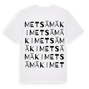 Metsämäki ordlek t-shirt – ekologisk bomull t-shirt från Pinshirt