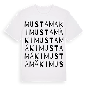 Mustamäki ordlek t-shirt – ekologisk bomull t-shirt från Pinshirt