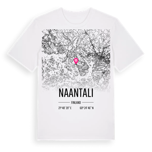 Naantali karta t-shirt – ekologisk bomull t-shirt från Pinshirt