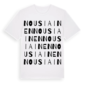 Nousiainen ordlek t-shirt – ekologisk bomull t-shirt från Pinshirt