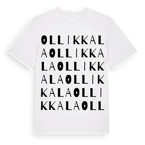 Ollikkala ordlek t-shirt – ekologisk bomull t-shirt från Pinshirt