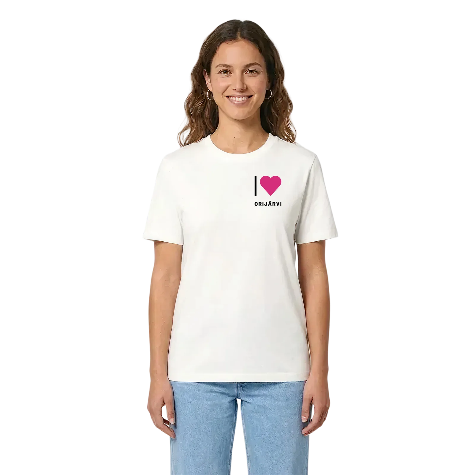 Jag älskar Orijärvi t-shirt litet tryck – White, i miljö