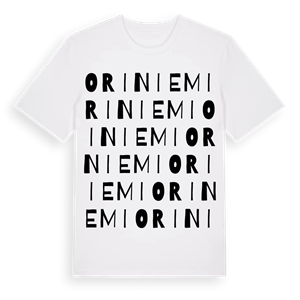 Oriniemi ordlek t-shirt – ekologisk bomull t-shirt från Pinshirt