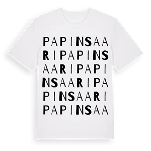 Papinsaari ordlek t-shirt – ekologisk bomull t-shirt från Pinshirt