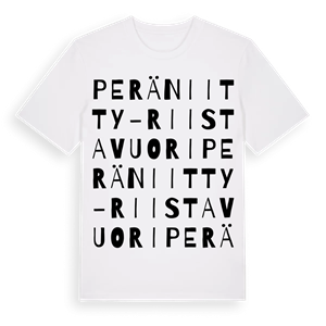 Peräniitty-Riistavuori ordlek t-shirt – ekologisk bomull t-shirt från Pinshirt