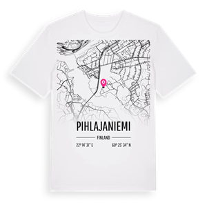 Pihlajaniemi karta t-shirt – ekologisk bomull t-shirt från Pinshirt