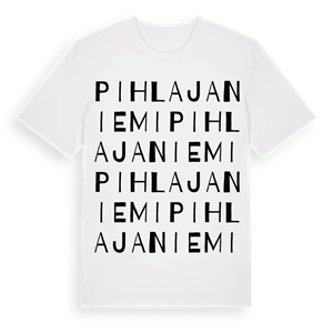 Pihlajaniemi ordlek t-shirt – ekologisk bomull t-shirt från Pinshirt