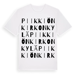 Piikkiön kirkonkylä ordlek t-shirt – ekologisk bomull t-shirt från Pinshirt