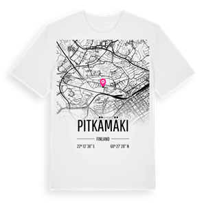 Pitkämäki karta t-shirt – ekologisk bomull t-shirt från Pinshirt