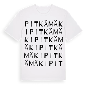 Pitkämäki ordlek t-shirt – ekologisk bomull t-shirt från Pinshirt