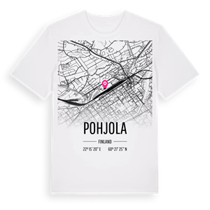 Pohjola karta t-shirt – ekologisk bomull t-shirt från Pinshirt