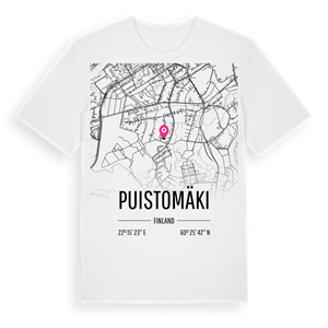 Puistomäki karta t-shirt – ekologisk bomull t-shirt från Pinshirt