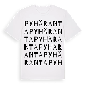 Pyhäranta ordlek t-shirt – ekologisk bomull t-shirt från Pinshirt