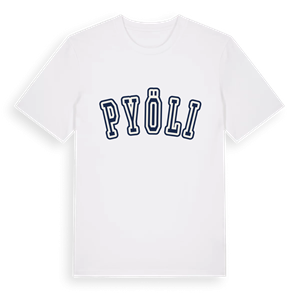 Pyöli college t-shirt – ekologisk bomull t-shirt från Pinshirt