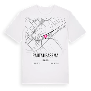 Rautatieasema karta t-shirt – ekologisk bomull t-shirt från Pinshirt