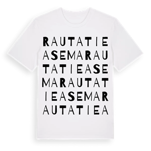 Rautatieasema ordlek t-shirt – ekologisk bomull t-shirt från Pinshirt