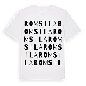 Romsila ordlek t-shirt – ekologisk bomull t-shirt från Pinshirt