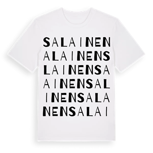 Salainen ordlek t-shirt – ekologisk bomull t-shirt från Pinshirt