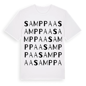 Samppaa ordlek t-shirt – ekologisk bomull t-shirt från Pinshirt