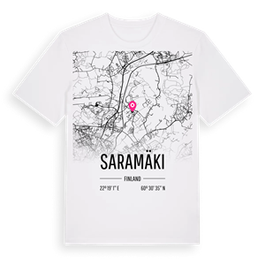 Saramäki karta t-shirt – ekologisk bomull t-shirt från Pinshirt