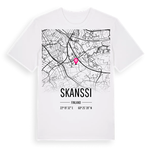 Skanssi karta t-shirt – ekologisk bomull t-shirt från Pinshirt