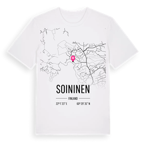 Soininen karta t-shirt – ekologisk bomull t-shirt från Pinshirt