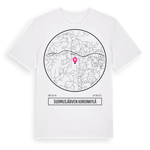 Suomusjärven kirkonkylä t-shirt – ekologisk bomull t-shirt från Pinshirt