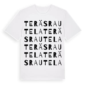 Teräsrautela ordlek t-shirt – ekologisk bomull t-shirt från Pinshirt