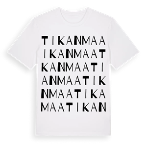 Tikanmaa ordlek t-shirt – ekologisk bomull t-shirt från Pinshirt