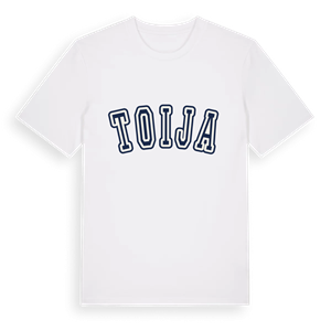 Toija college t-shirt – ekologisk bomull t-shirt från Pinshirt