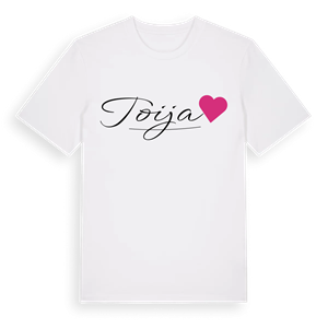 Toija hjärta t-shirt – ekologisk bomull t-shirt från Pinshirt