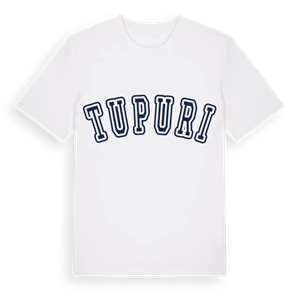 Tupuri college t-shirt – ekologisk bomull t-shirt från Pinshirt