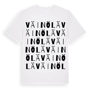 Väinölä ordlek t-shirt – ekologisk bomull t-shirt från Pinshirt
