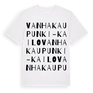 Vanhakaupunki-Kailo ordlek t-shirt – ekologisk bomull t-shirt från Pinshirt