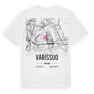 Varissuo karta t-shirt – ekologisk bomull t-shirt från Pinshirt