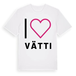 Jag älskar Vätti t-shirt stort tryck – ekologisk bomull t-shirt från Pinshirt