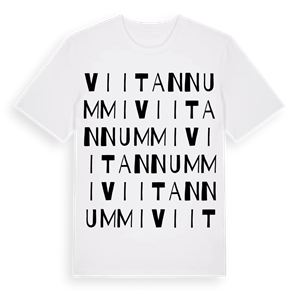 Viitannummi ordlek t-shirt – ekologisk bomull t-shirt från Pinshirt